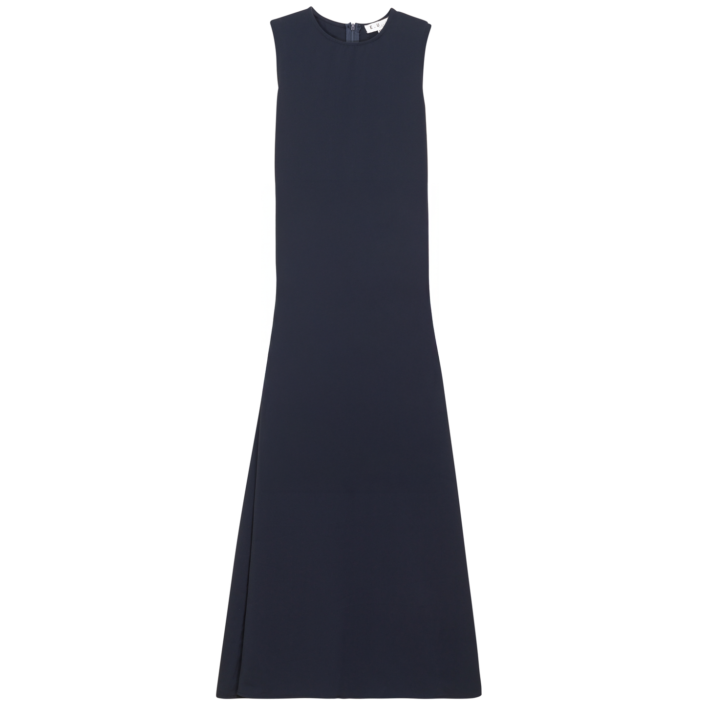 Satin Crepe Maxi Jumper Navy