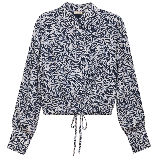 Printed Bungee Shirt Navy White