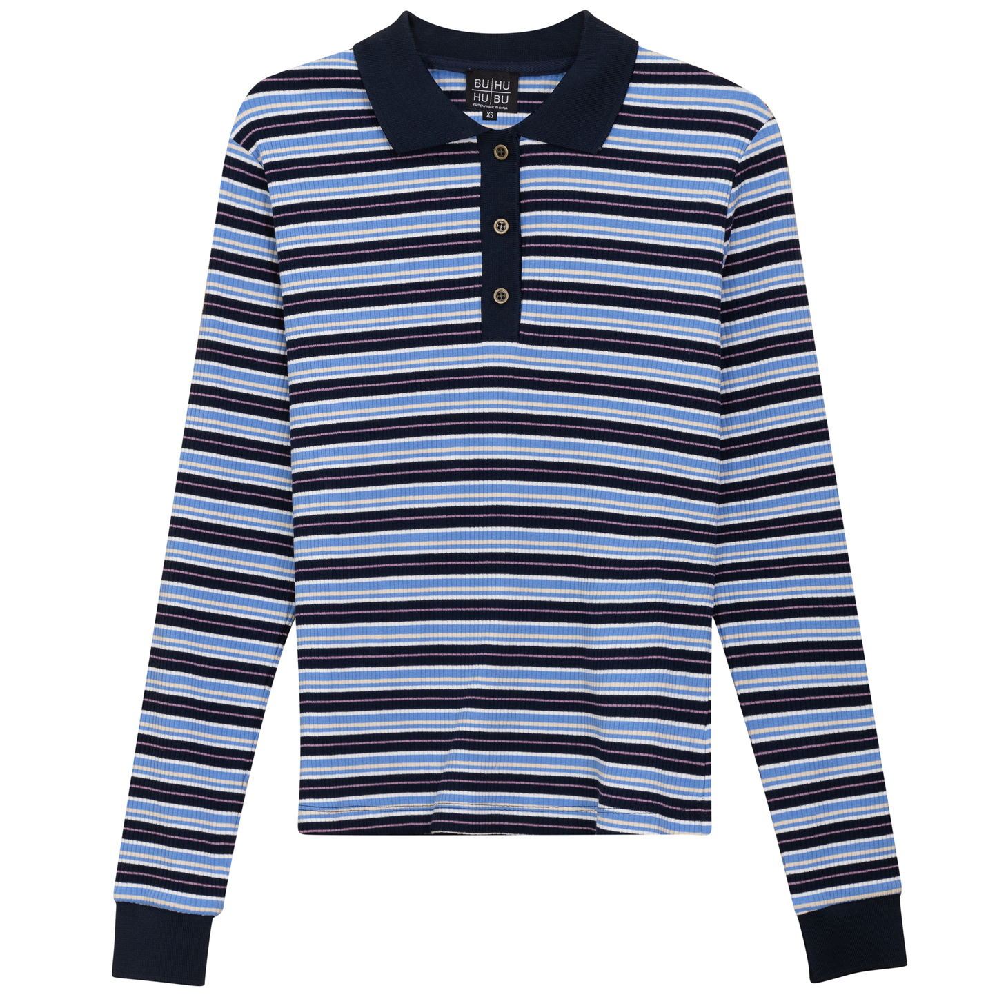 Striped Polo Dark Denim