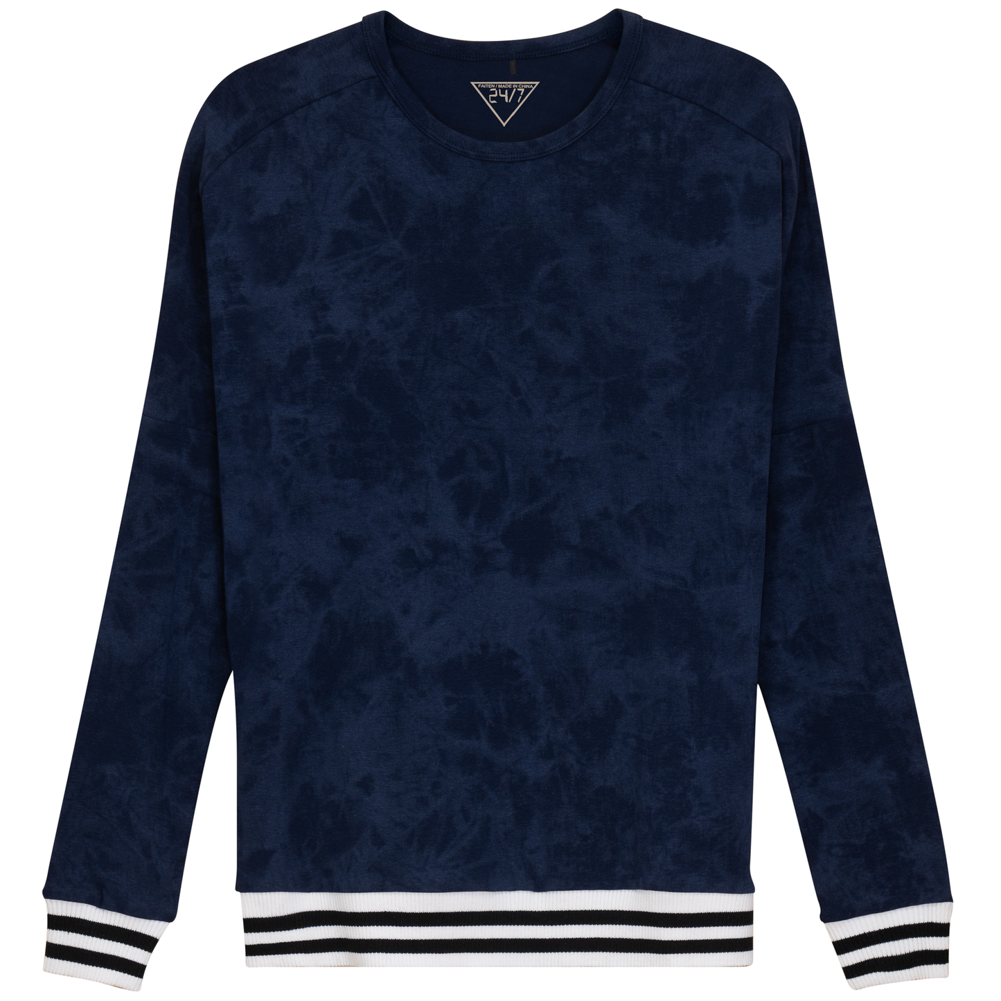 Dolman Stripped Elastic Top Navy