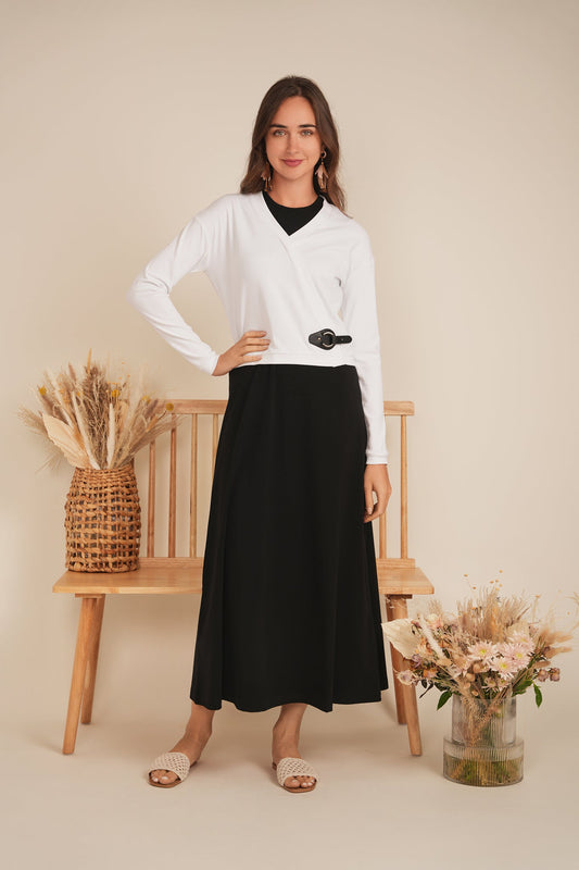 Cotton Wrap Knit Cardigan