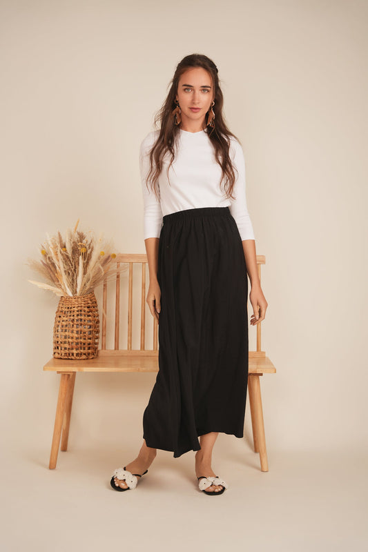 Copper Tencel Maxi Skirt