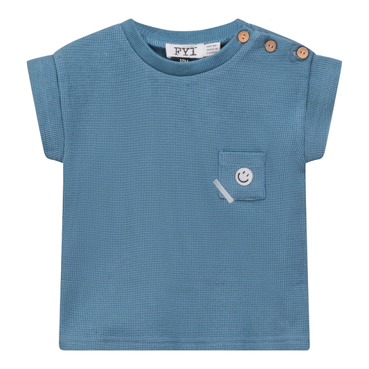 Square Textured Top Shadow Blue