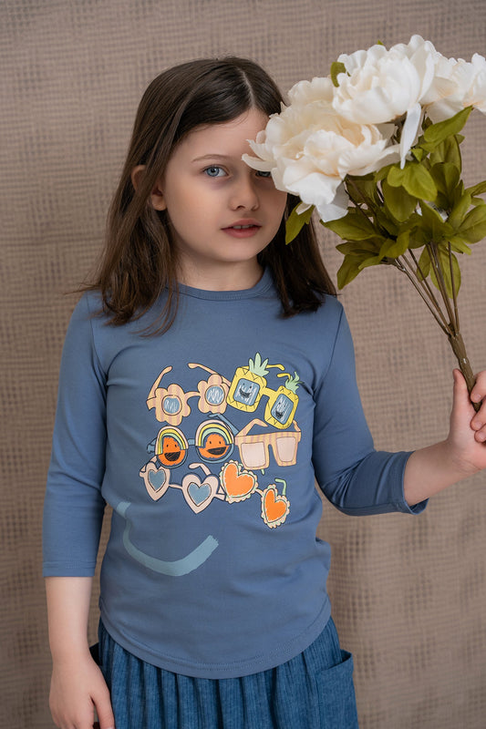 Smiley Sunglasses Print Tshirt