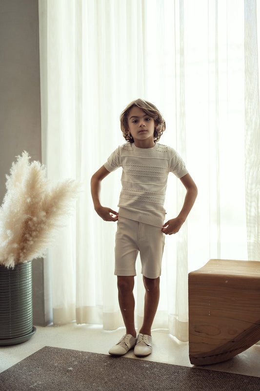 Stripe Knit Textured Sweater