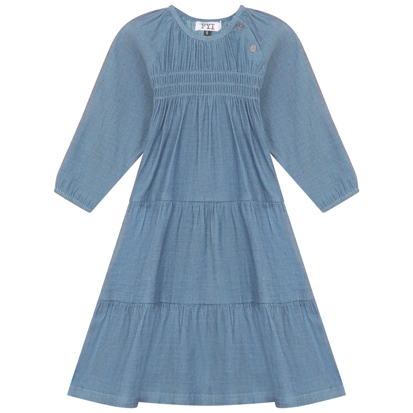Denim Tiered Dress