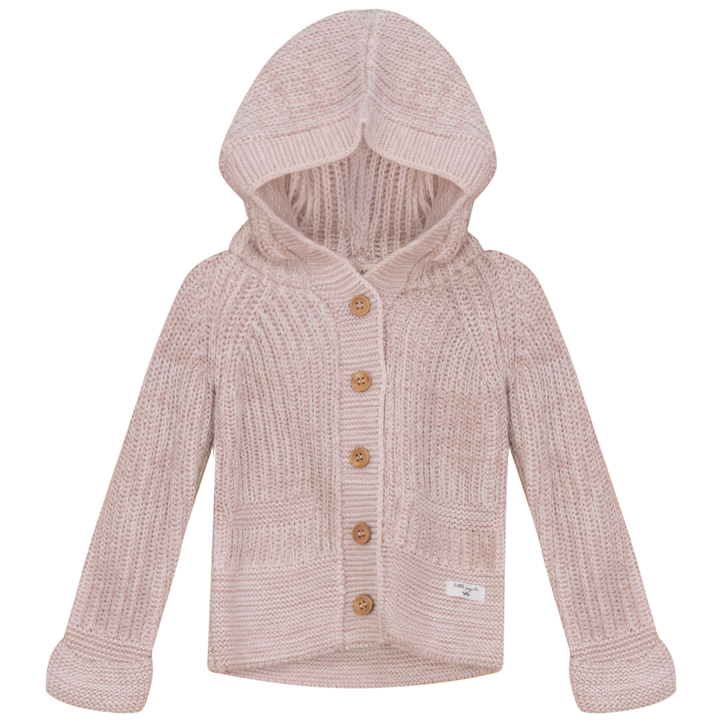 Knit Hooded Jacket Pink