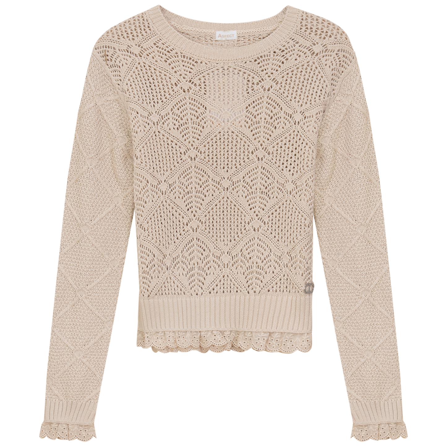 Diamond Knit Top Dark Almond