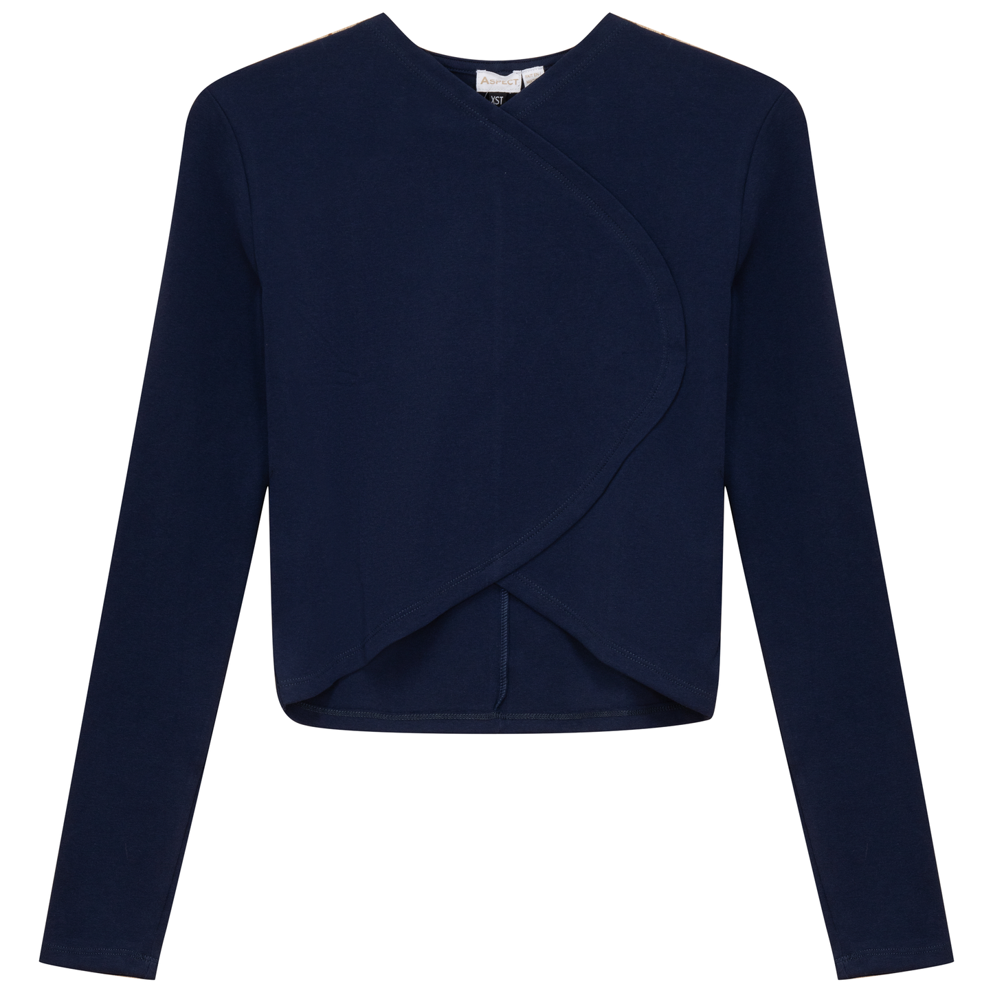 Cropped Rib Top Dark Navy