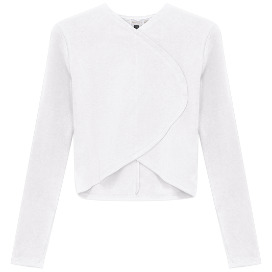 Cropped Rib Top White