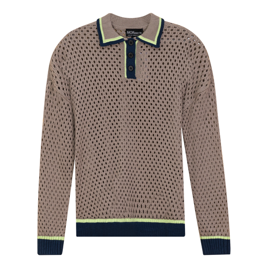 Maternity Crochet Top Stone