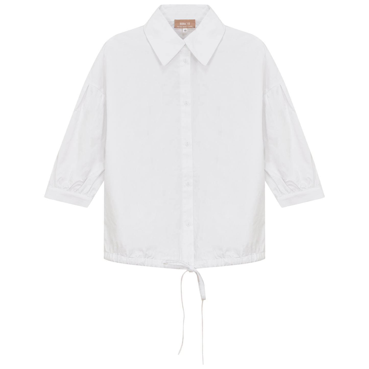 Maternity Striped Cropped Bungee Blouse White