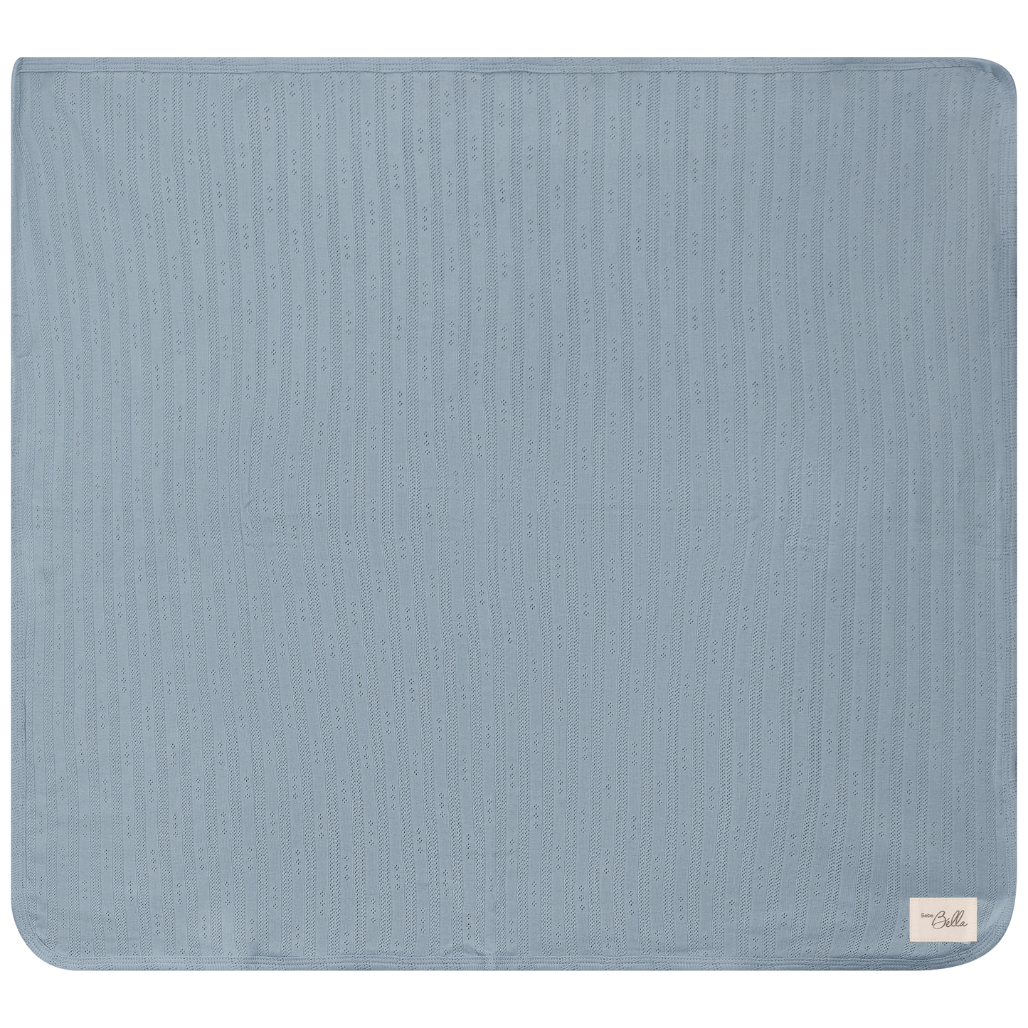 Pointelle Ribbed Blanket Blue Mist One Size