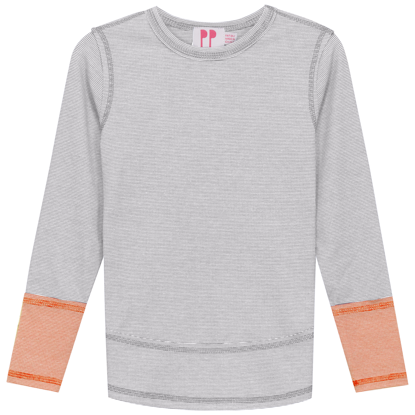 Mini Stripped Top Grey Mix