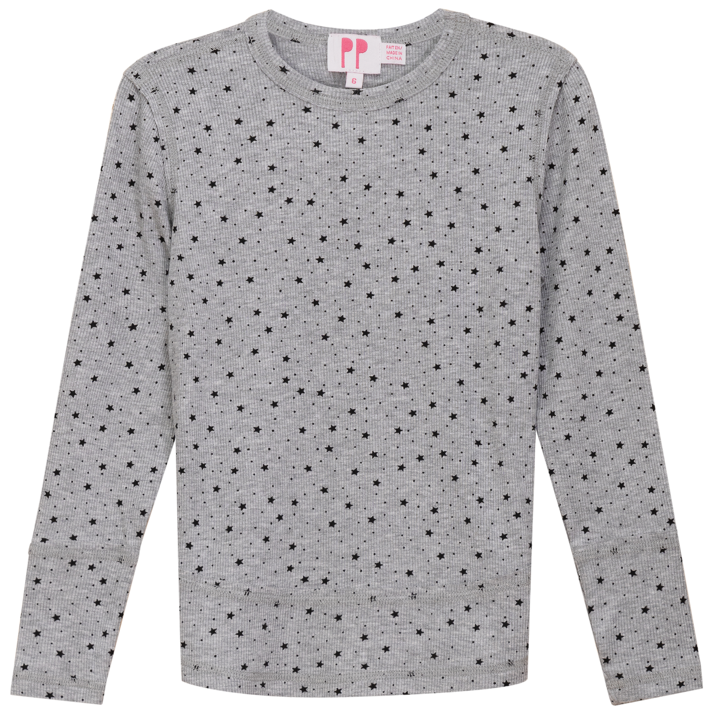 Star Print Tshirt Grey Mix