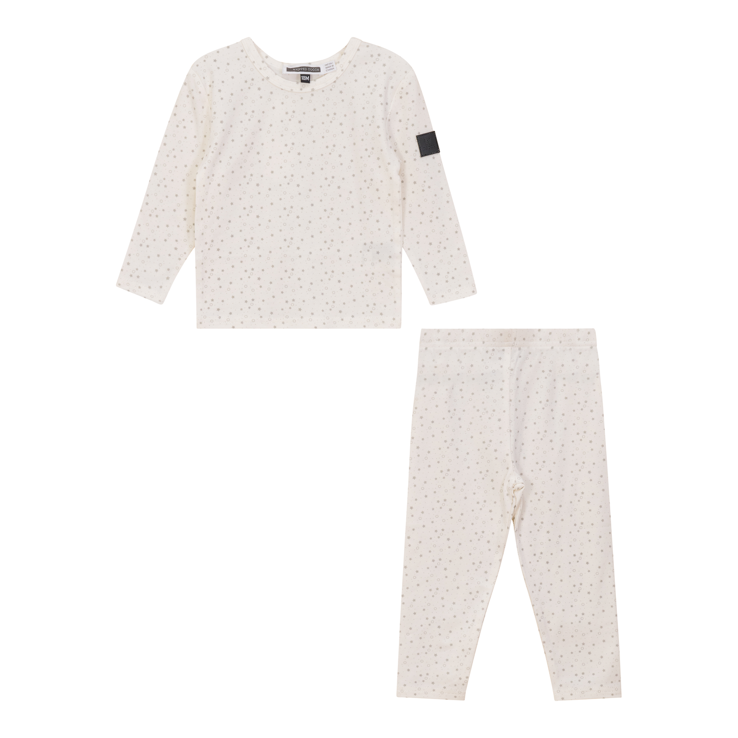 Star Print 2Pc Set Cream