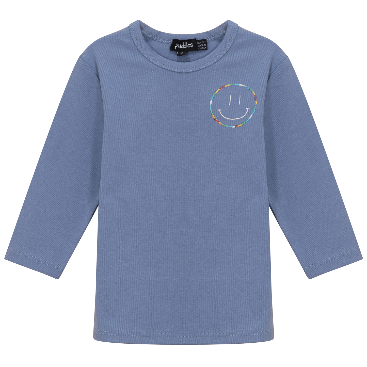 Smiley Embroidered Top Denim