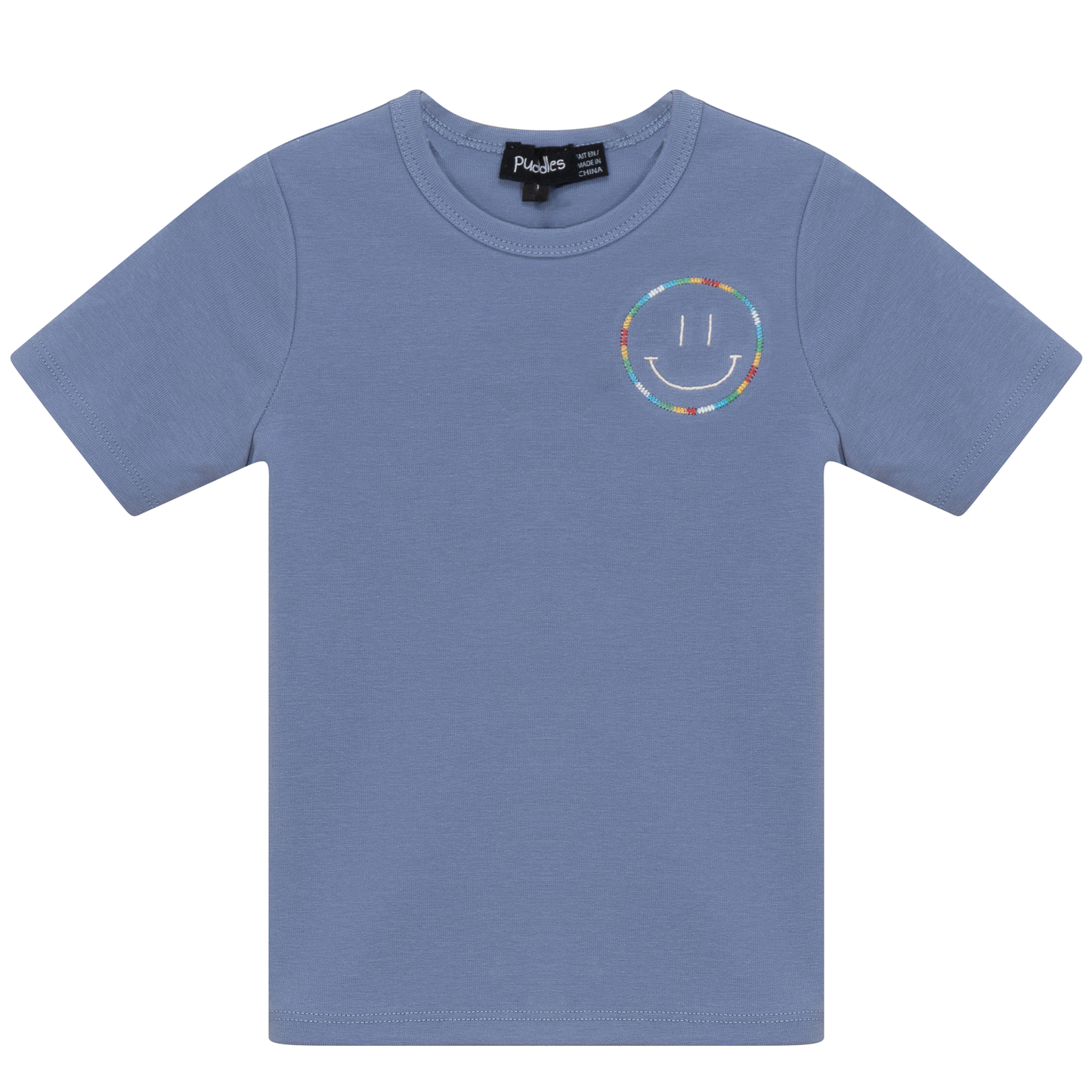 Smiley Embroidered T-Shirt Denim