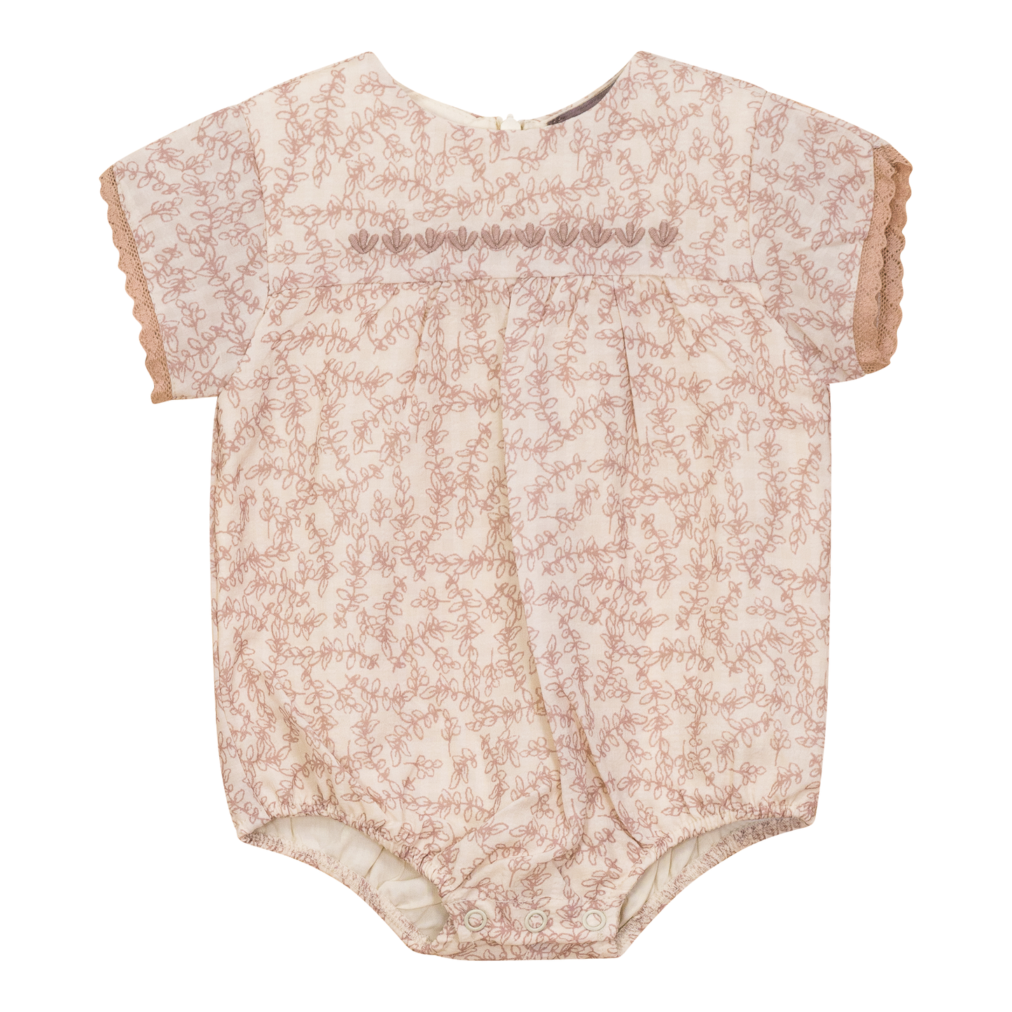 Leaf Print Bubble Pink