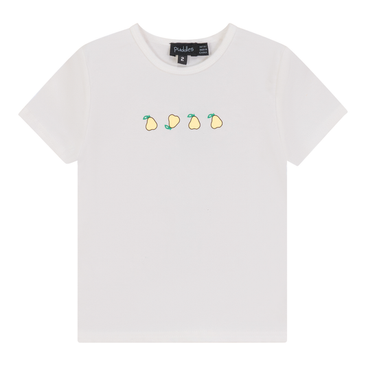 Pear Print Tshirt Off white Yellow