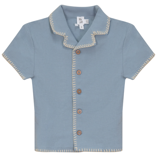 Twill Woven Shirt Blue