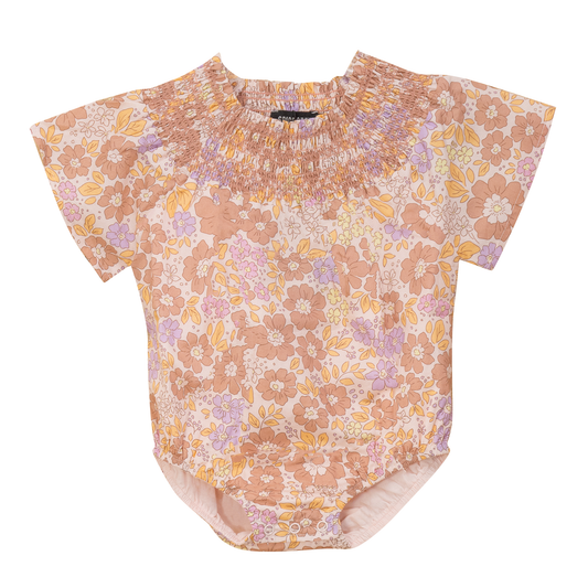 Floral Print Woven Bubble Pink