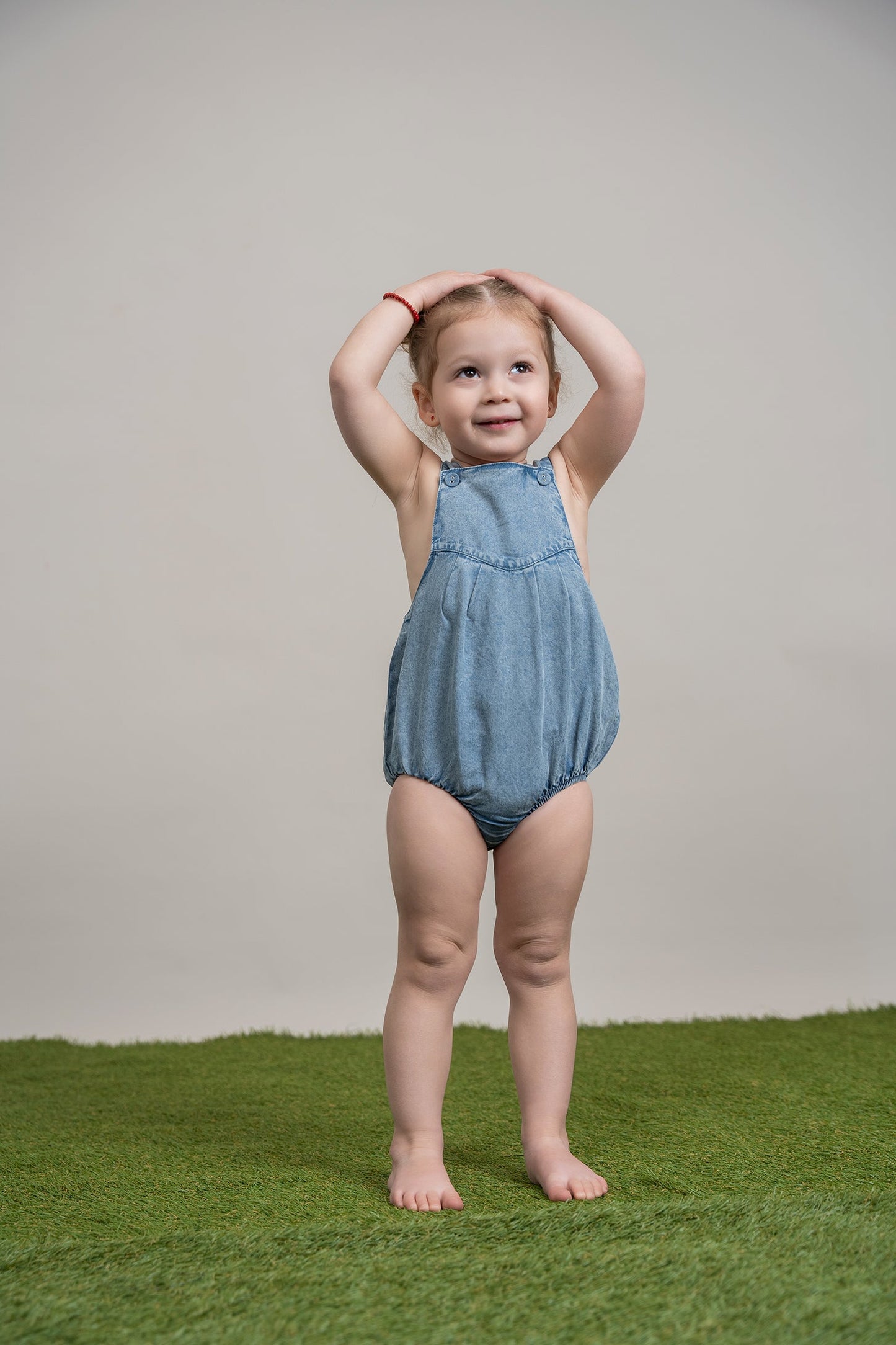 Washed Denim Romper