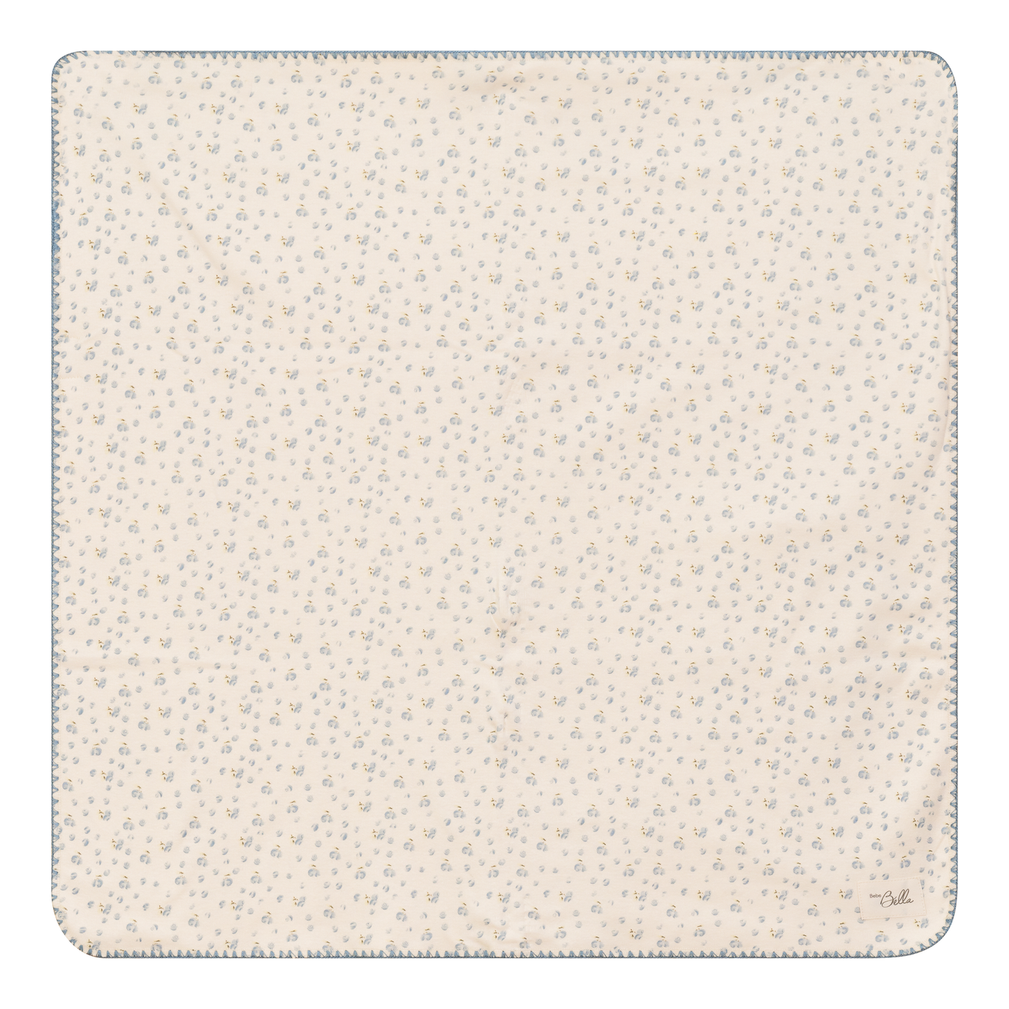 Ribbed Printed Blanket Blue One Size