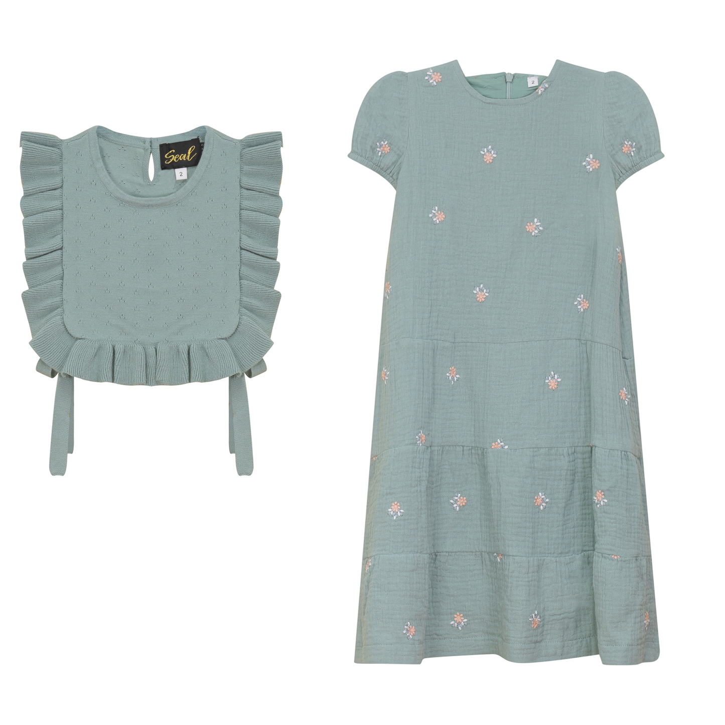 Woven Robe with Vest Sage