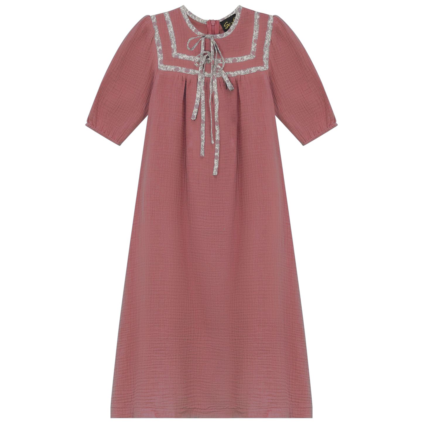 Floral Tape Gauze Robe