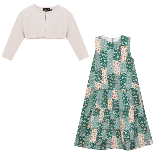 Floral Patchwork 2Pc Set GREEN FLORAL