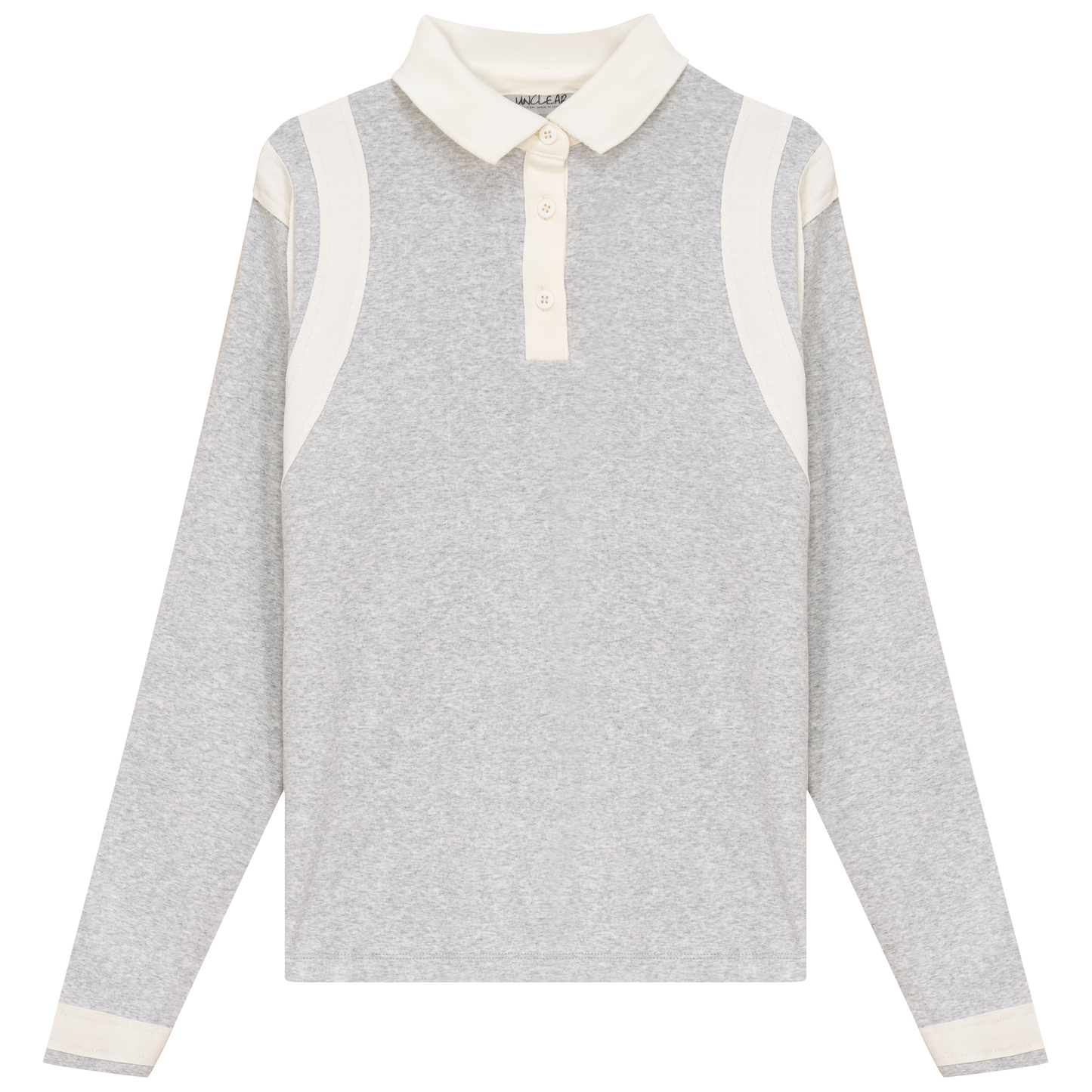 Contrast Stripe Polo Grey Mix