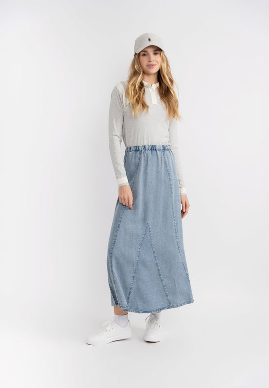 Denim Midi Skirt