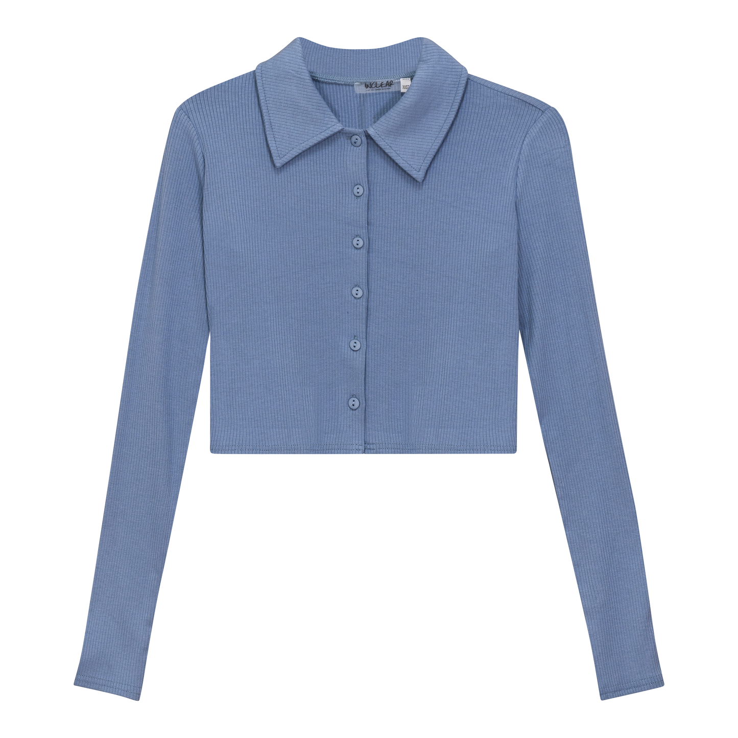 Ribbed Crop Top Denim