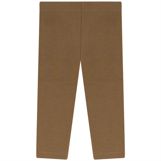 Rib Basic Henley leggings Tannin