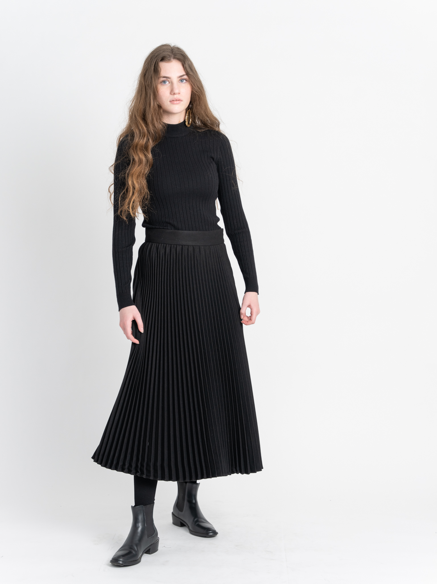 Wooly Accordian Pleated Skirt