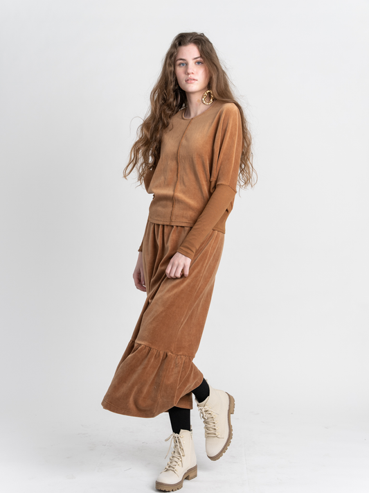 Velour Balloon Sweatshirt