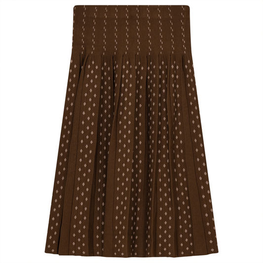 Pleated Gold Lurex Knit Skirt