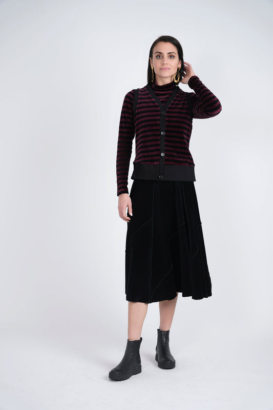Stripped Velour Vest