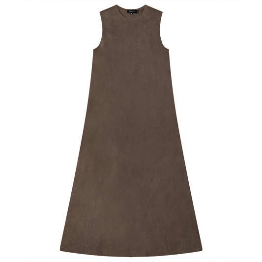 Ladies Suede Maxi Jumper Mocha