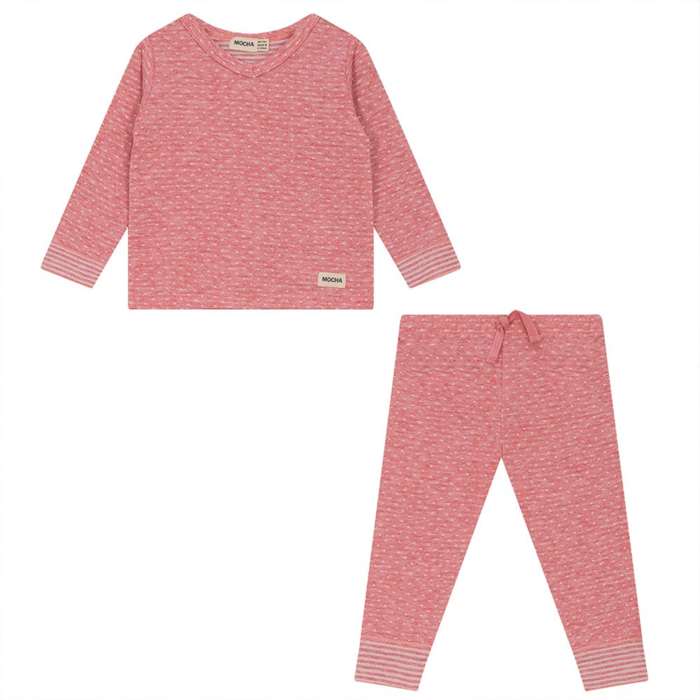 Dot Print 2 piece Set Coral