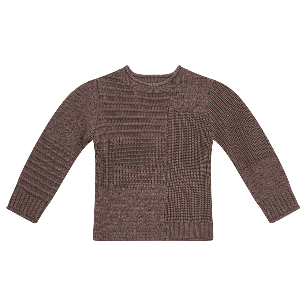 Texture Knit Sweater Cocoa Mix