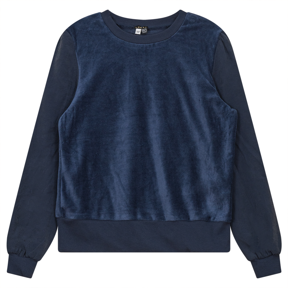 Cotton Velour Top Midnight