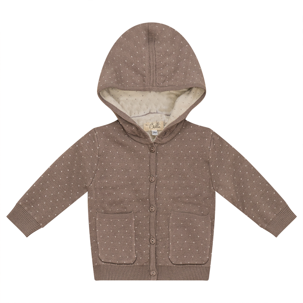 Knitted Jacket Mink Dark Almond