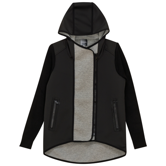 Scuba Knit Combo Hoodie Black