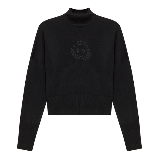 Cropped Knit Turtle Neck