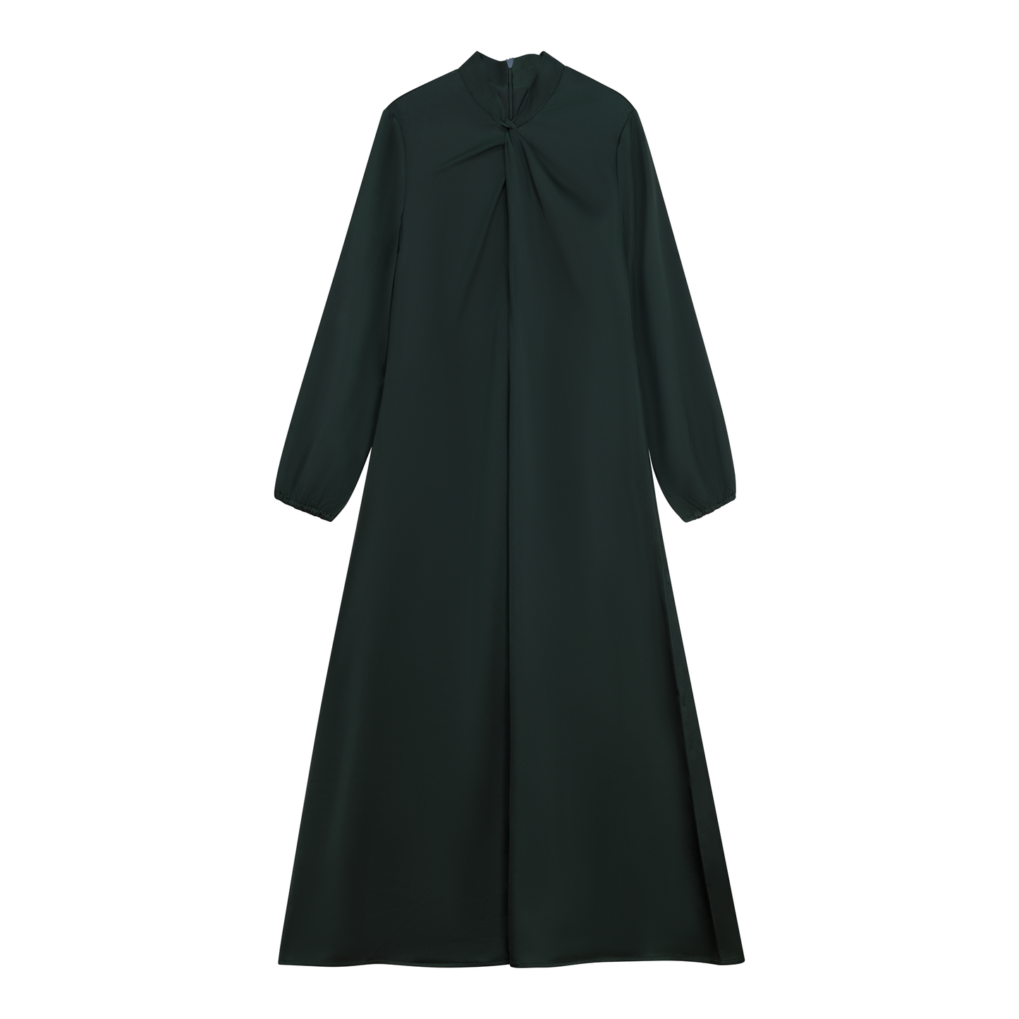 Midi A Line Knot Dress Forest Olive