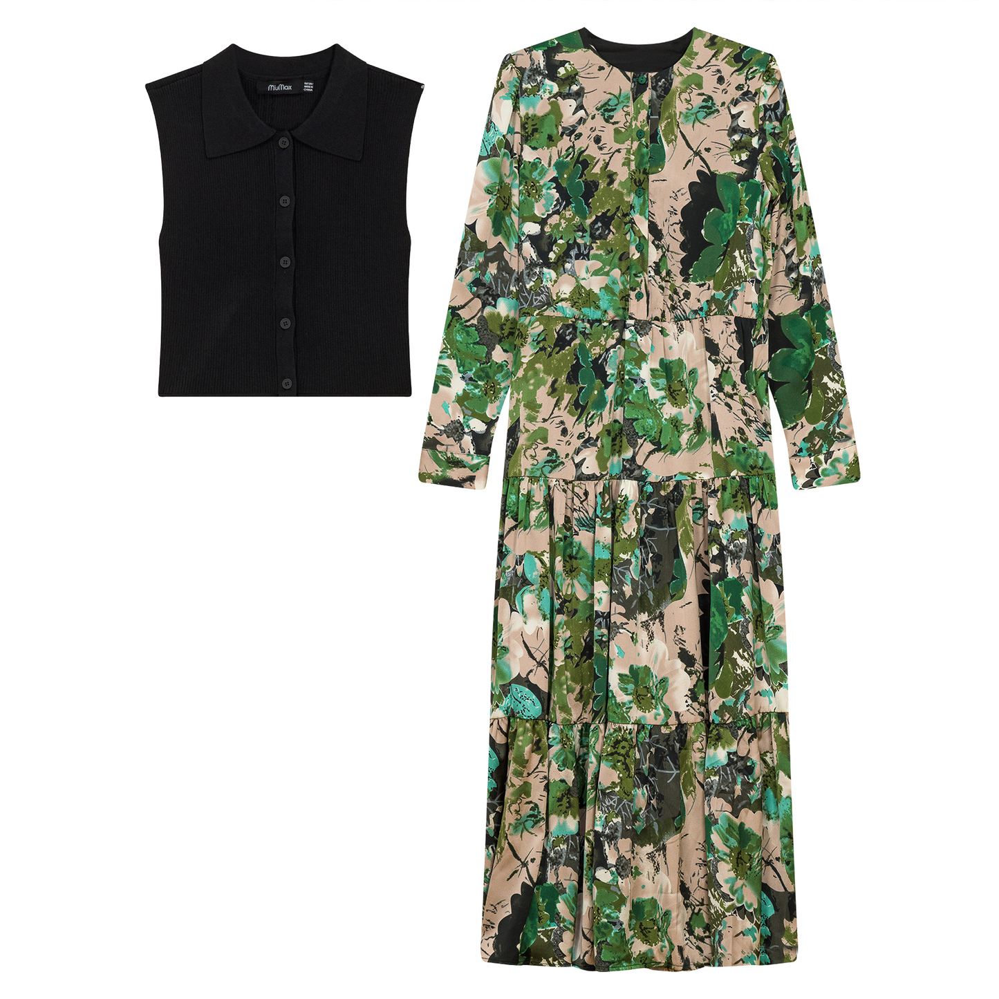 Cropped Midi Dress Set