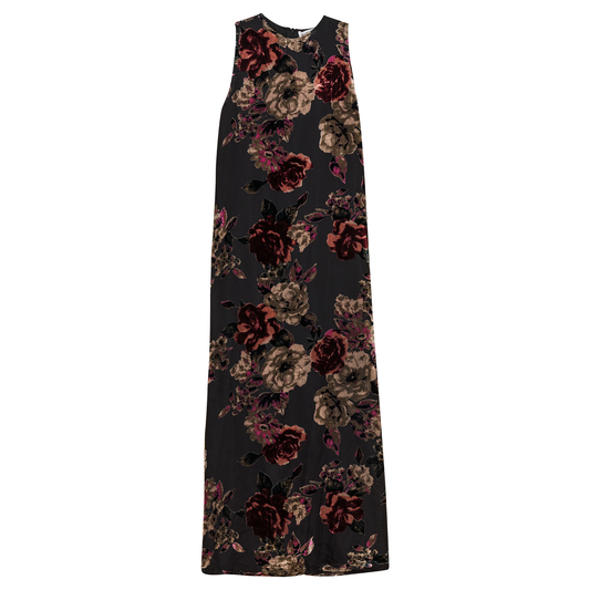 Printed Velvet Jumper Black Wine