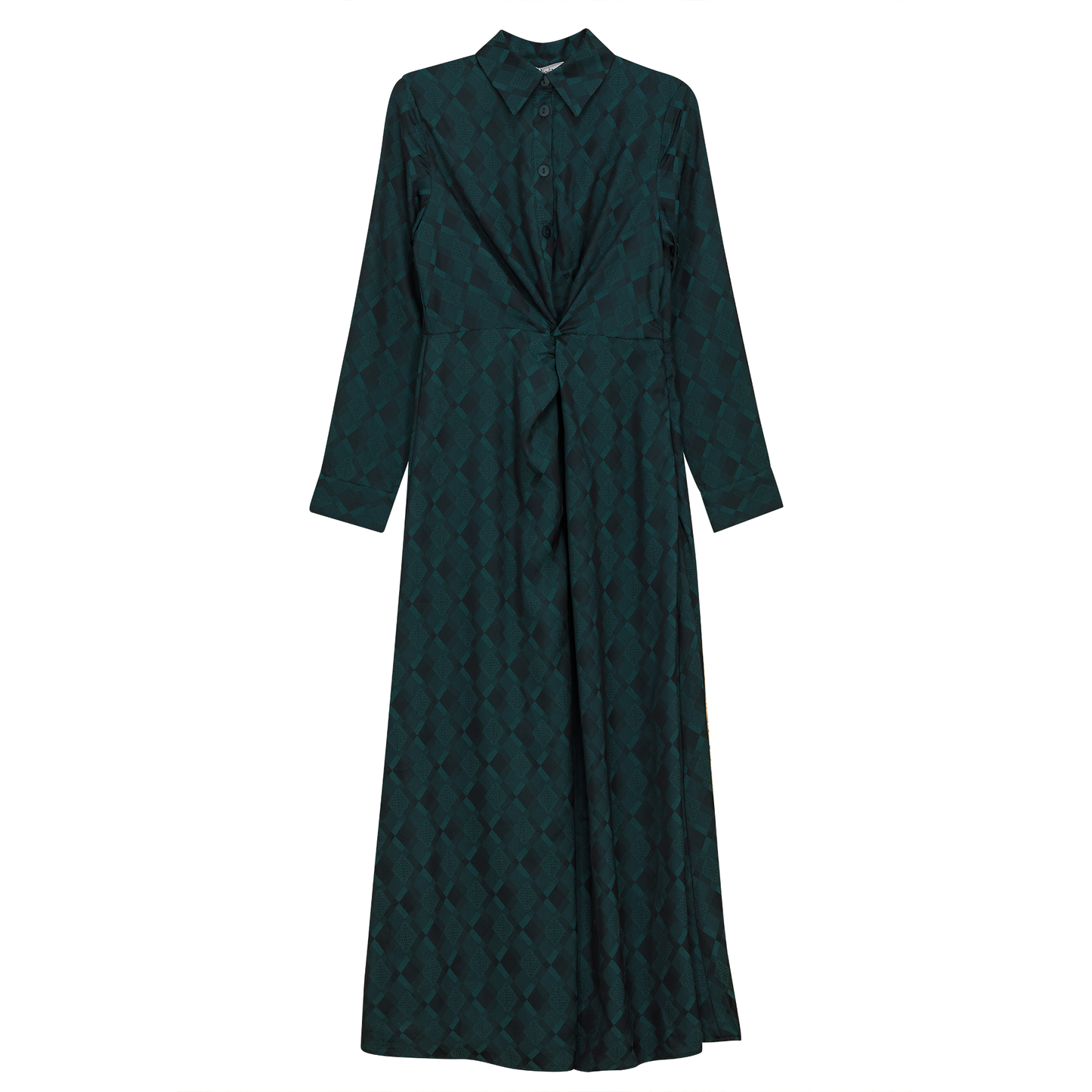 Twist Knot Look Midi Dress Hunter